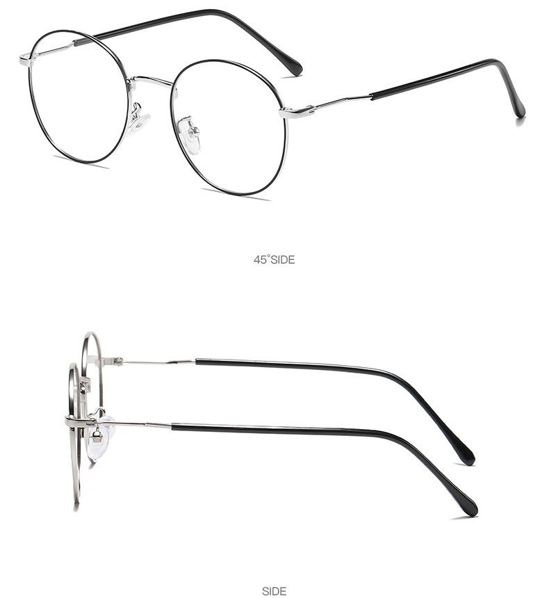 Round Frames Optical Men clear Anti Blue Light Glasses Photochromic Optical Glasses Eyeglasses Frames Women 1PC