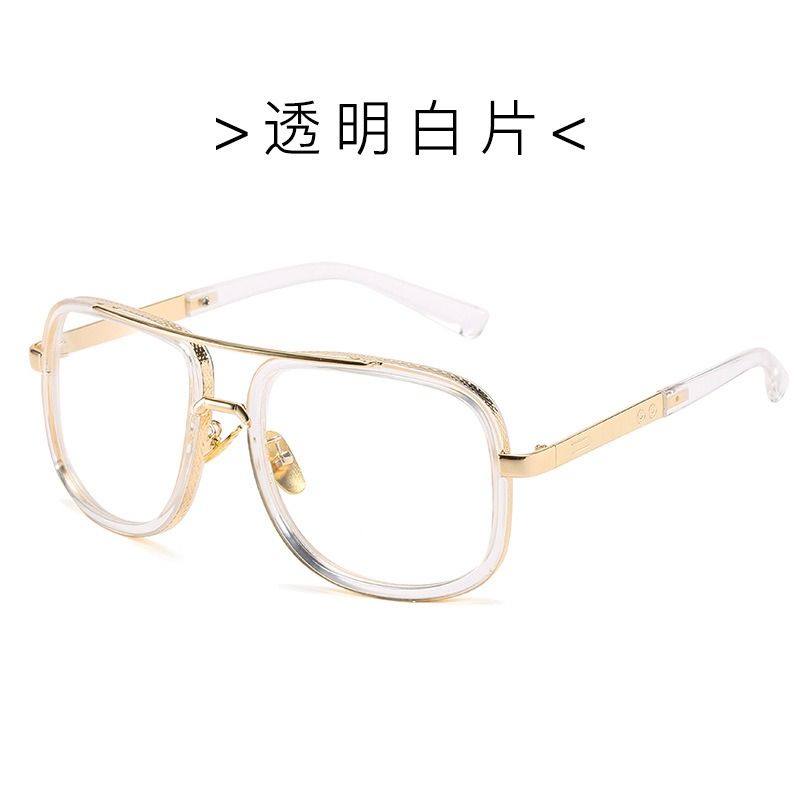 New Fashion Big Frame Sunglasses Men Square Fashion Glasses Women High Quality Retro Sun Glasses 1PC