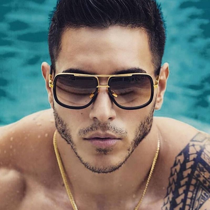 New Fashion Big Frame Sunglasses Men Square Fashion Glasses Women High Quality Retro Sun Glasses 1PC