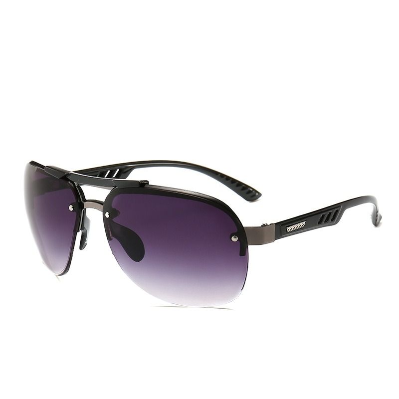 Newest Eyeglasses Frames Large Double Bridge Mens Metal Sports Cycling Sunglasses Hot Sale Wholesale Price Half Frame Sunglasses 1pc