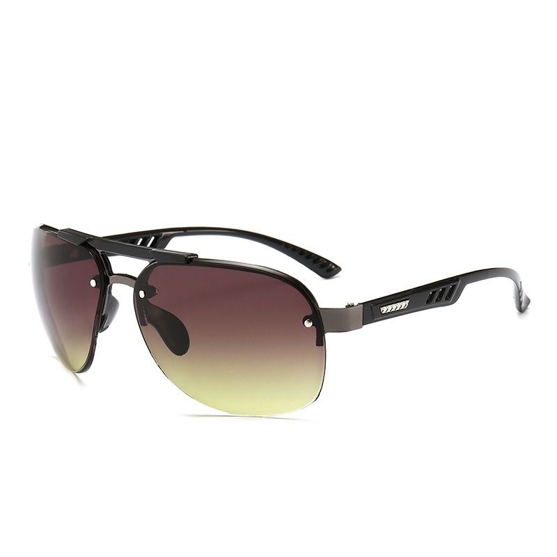 Newest Eyeglasses Frames Large Double Bridge Mens Metal Sports Cycling Sunglasses Hot Sale Wholesale Price Half Frame Sunglasses 1pc