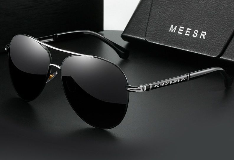 2025 Luxury Sports Custom Logo Classic Sunglasses Black Uv400 Mirror Eyewear Male Polarized Men Driving Sun Glasses 1PC