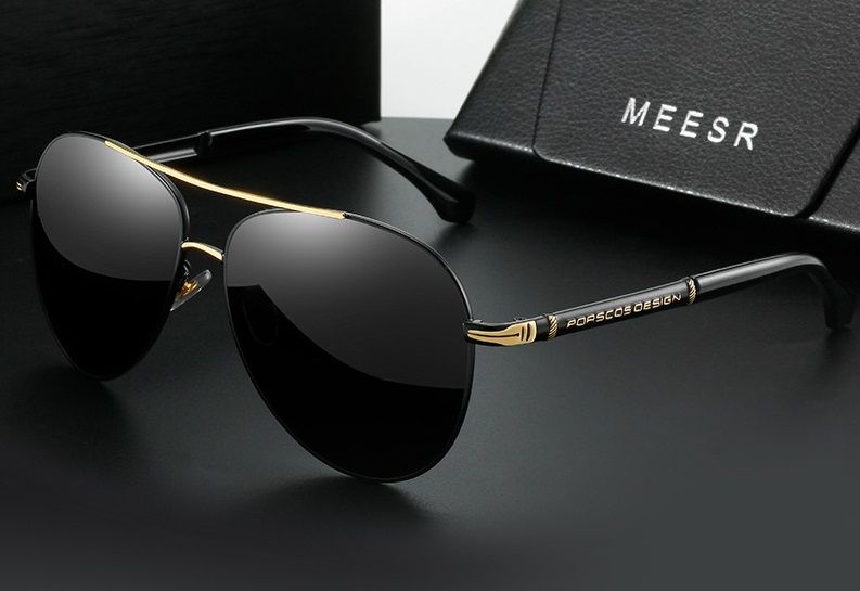 2025 Luxury Sports Custom Logo Classic Sunglasses Black Uv400 Mirror Eyewear Male Polarized Men Driving Sun Glasses 1PC