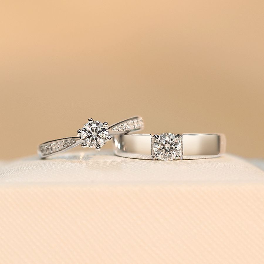 MECYLIFE Fashion Jewelry Rings for Women Engagement Wedding Rings Couple Set Big Diamond Ring 1PC