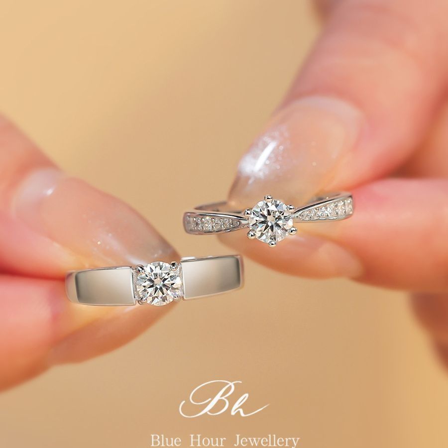 MECYLIFE Fashion Jewelry Rings for Women Engagement Wedding Rings Couple Set Big Diamond Ring 1PC