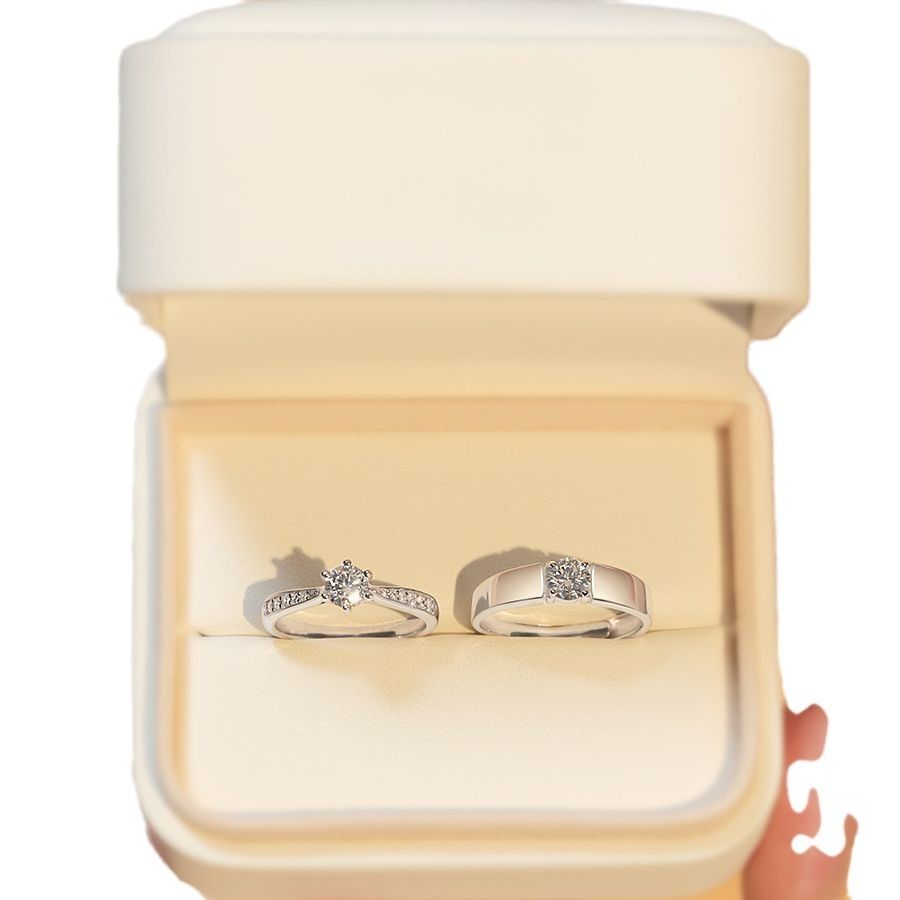 MECYLIFE Fashion Jewelry Rings for Women Engagement Wedding Rings Couple Set Big Diamond Ring 1PC