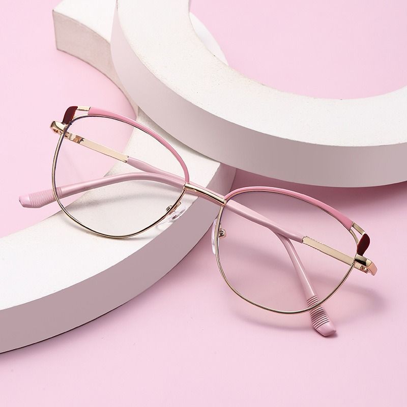 MK25041 New  Metal Cat Eye Anti Blue Light Glasses Blocking Photochromic Photogray Lunett Shades Eyewear Spectacles Female Eyeglasses 1PC