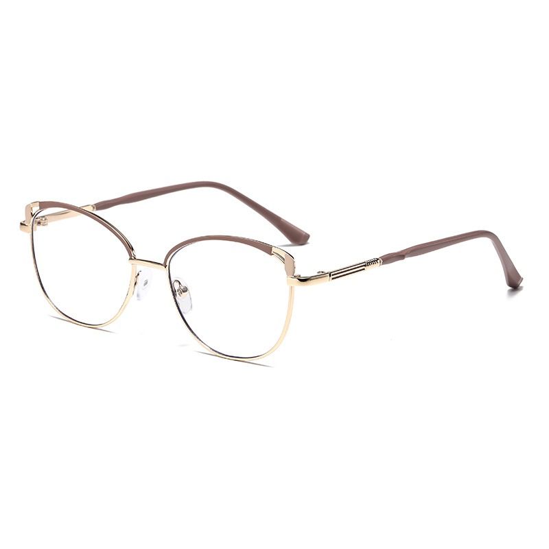 MK25041 New  Metal Cat Eye Anti Blue Light Glasses Blocking Photochromic Photogray Lunett Shades Eyewear Spectacles Female Eyeglasses 1PC