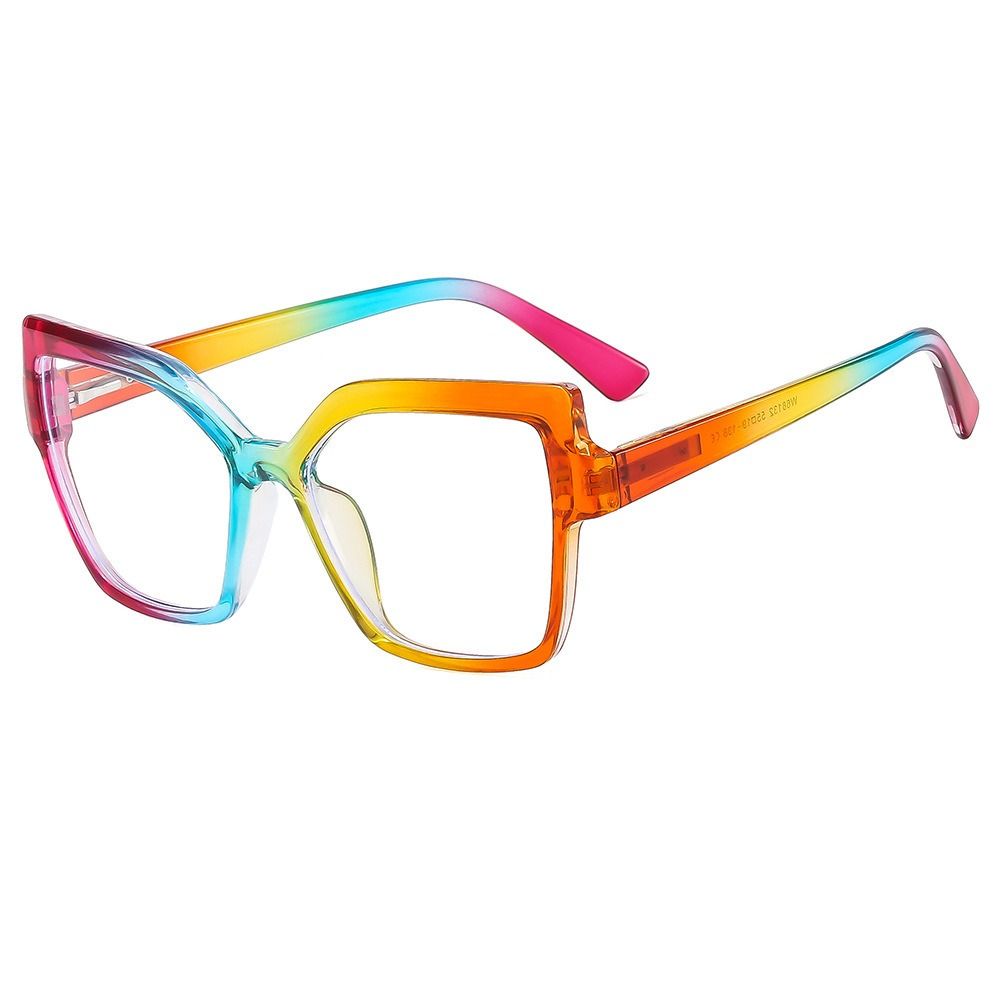 95977 2025 Fashion TR90 Anti Blue Light Trendy Cat Eye Glasses Retro Optical Computer Glasses Frame Eyeglasses Woman Eyewear 1PC