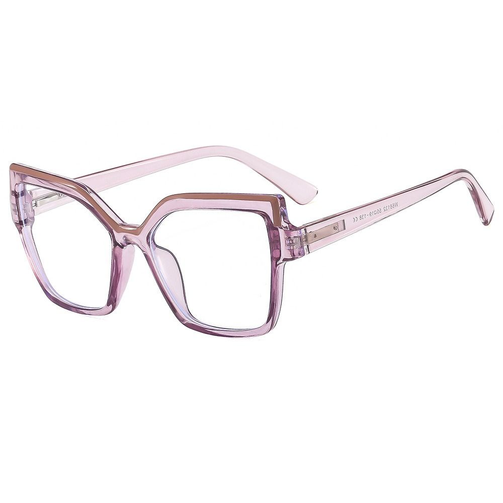 95977 2025 Fashion TR90 Anti Blue Light Trendy Cat Eye Glasses Retro Optical Computer Glasses Frame Eyeglasses Woman Eyewear 1PC