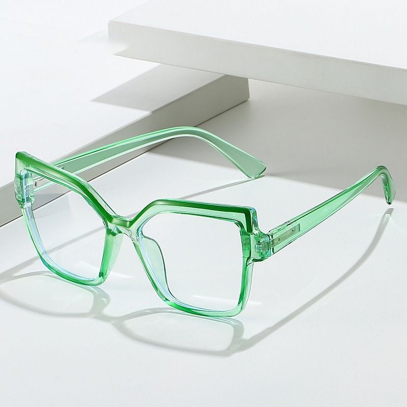 95977 2025 Fashion TR90 Anti Blue Light Trendy Cat Eye Glasses Retro Optical Computer Glasses Frame Eyeglasses Woman Eyewear 1PC