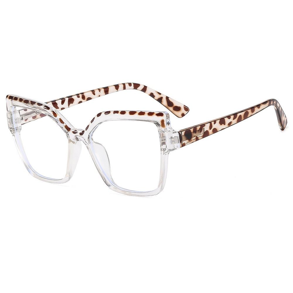 95977 2025 Fashion TR90 Anti Blue Light Trendy Cat Eye Glasses Retro Optical Computer Glasses Frame Eyeglasses Woman Eyewear 1PC