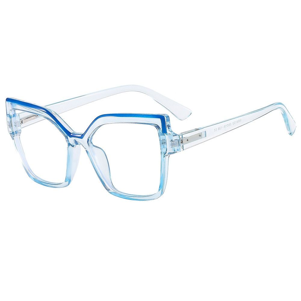95977 2025 Fashion TR90 Anti Blue Light Trendy Cat Eye Glasses Retro Optical Computer Glasses Frame Eyeglasses Woman Eyewear 1PC