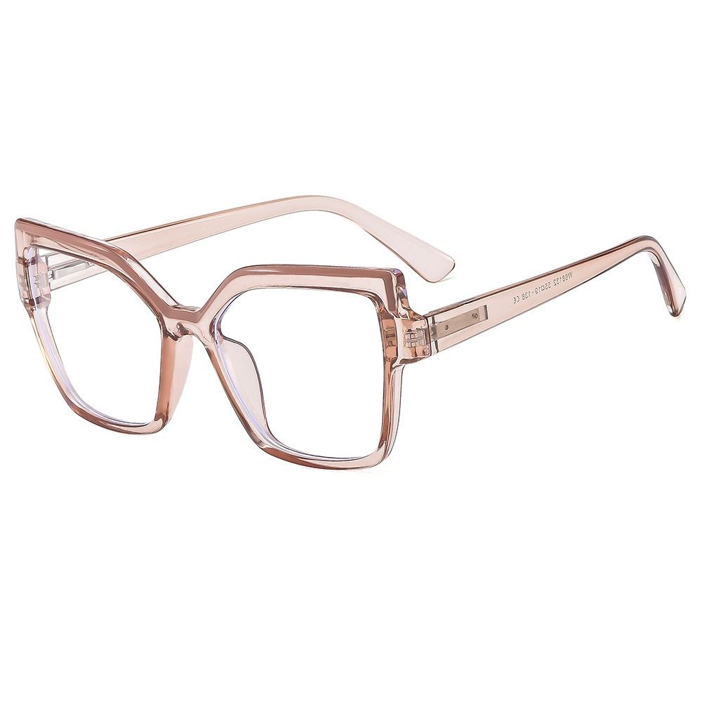 95977 2025 Fashion TR90 Anti Blue Light Trendy Cat Eye Glasses Retro Optical Computer Glasses Frame Eyeglasses Woman Eyewear 1PC