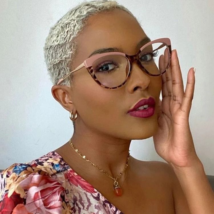2022 New Fashion TR90 Anti Blue Light Blocking Cat Eye Glasses Frame Women Luxury Designer Retro Eyeglasses for Ladies Optical Frame 1PC