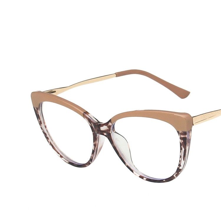 2022 New Fashion TR90 Anti Blue Light Blocking Cat Eye Glasses Frame Women Luxury Designer Retro Eyeglasses for Ladies Optical Frame 1PC