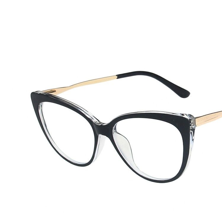 2022 New Fashion TR90 Anti Blue Light Blocking Cat Eye Glasses Frame Women Luxury Designer Retro Eyeglasses for Ladies Optical Frame 1PC
