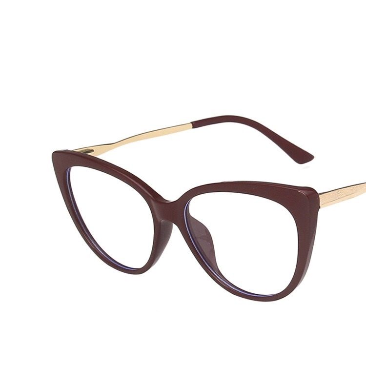 2022 New Fashion TR90 Anti Blue Light Blocking Cat Eye Glasses Frame Women Luxury Designer Retro Eyeglasses for Ladies Optical Frame 1PC