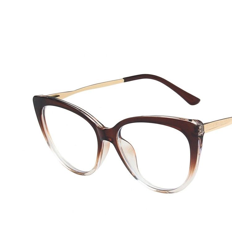2022 New Fashion TR90 Anti Blue Light Blocking Cat Eye Glasses Frame Women Luxury Designer Retro Eyeglasses for Ladies Optical Frame 1PC