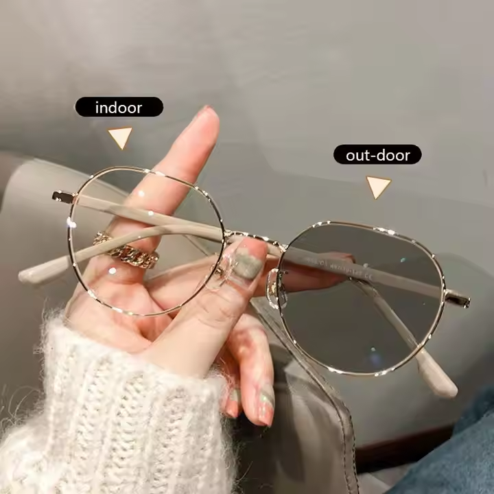 Photochromic Anti Radiation Eyeglasses For Women Men Computer Goggles Replaceable Lens Eyeglasses 1PC