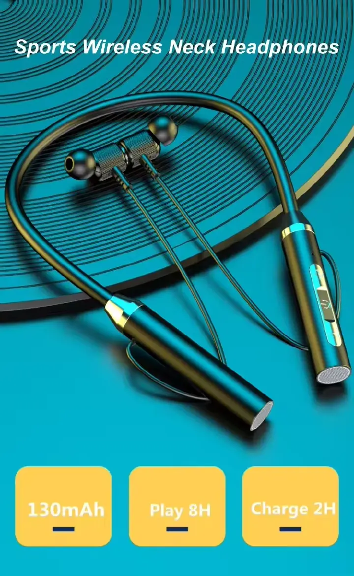 2025 High Quality Stereo TWS G01 Sports Headphone Gaming Earbuds Noise Cancelling Wireless Neckband Earphone G01 Audifonos 1PC