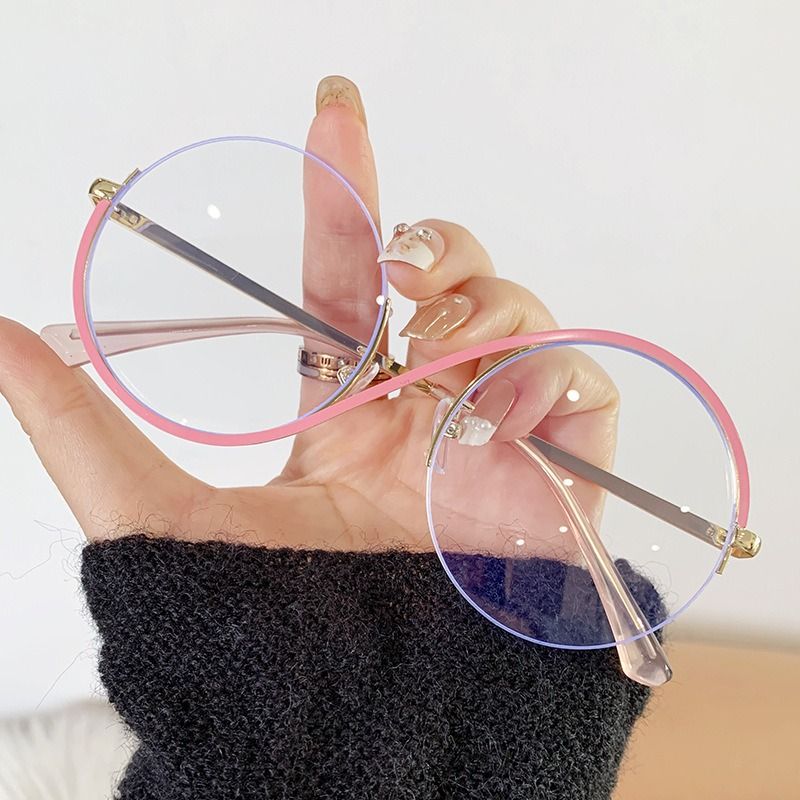 2025 New Retro Round Metal Women Man Anti Blue Light Optical Frame Fashion Blue Light Blocking Glasses 25011 1PC