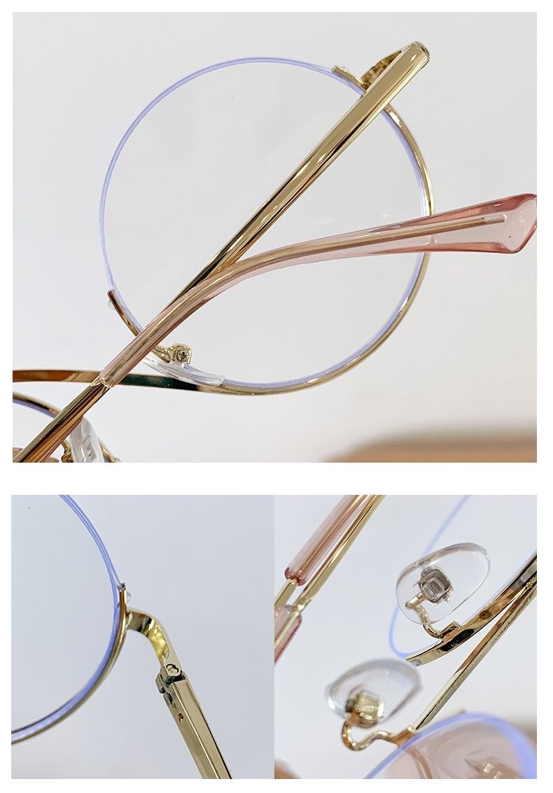 2025 New Retro Round Metal Women Man Anti Blue Light Optical Frame Fashion Blue Light Blocking Glasses 25011 1PC