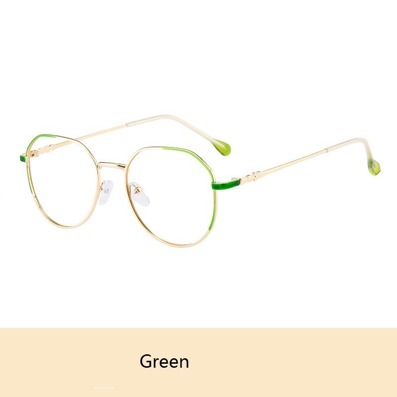 Upgraded Transition Glasses Wholesale Vintage Round Metal Optical Frame Photochromic Anti Blue Light Glasses for Women 1PC