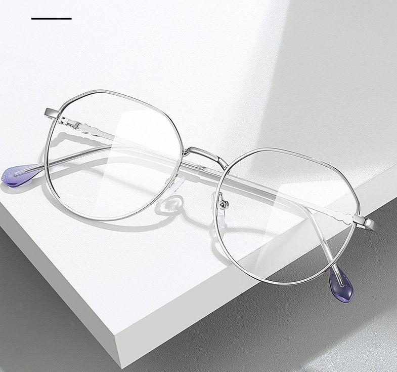 Upgraded Transition Glasses Wholesale Vintage Round Metal Optical Frame Photochromic Anti Blue Light Glasses for Women 1PC