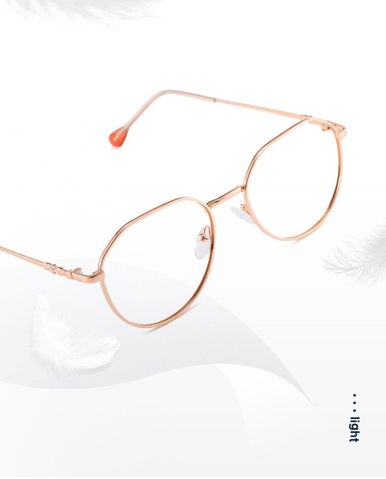 Upgraded Transition Glasses Wholesale Vintage Round Metal Optical Frame Photochromic Anti Blue Light Glasses for Women 1PC