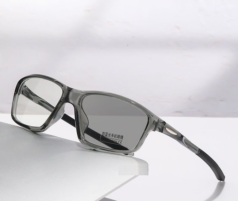 Hot Sale Light Weight TR90 Photochromic Sunglasses Rectangle Men Anti Blue Light and Photochromic Reading Glasses Frames 1PC