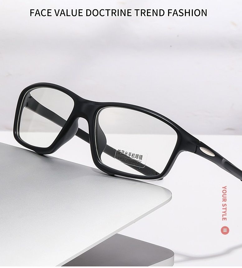 Hot Sale Light Weight TR90 Photochromic Sunglasses Rectangle Men Anti Blue Light and Photochromic Reading Glasses Frames 1PC