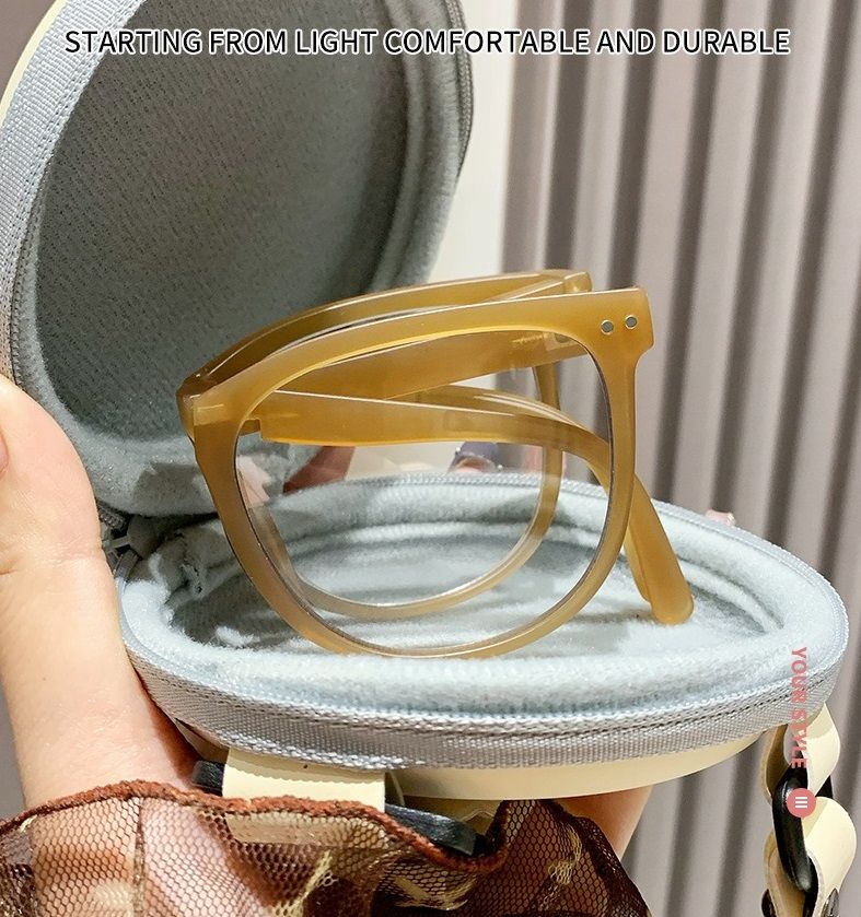 Photochromic Anti Blue Light Foldable Portable square Black Lunettes Anti Reflet Pour Homme Women Men Color Changing Glasses 1PC