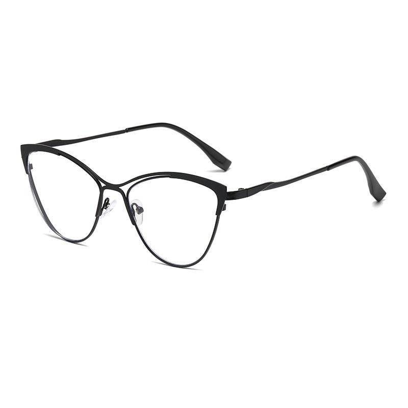 Fashion New Photochromic Women Optical Blue Light Optical Glasses Anti Blue Glass Metal Cat Eye Photochromic Eyeglasses Frame 1PC