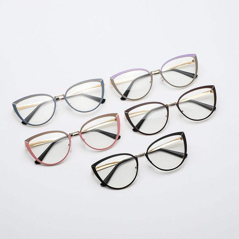 Fashion Cat Eye Frame Color Changing Blue Light Blocking Photochromic Lens Lunettes Photochromic Anti Blue Light Photocromic 1PC