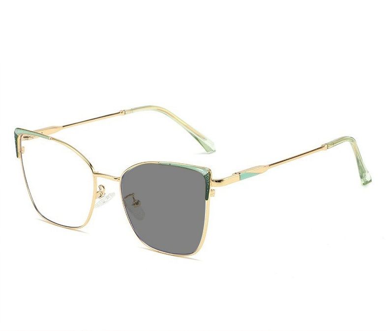 Latest Photochromic Glasses Retro Women Glasses Lunettes Spectacle Frame Eyeglasses Cat Eye Glasses Metal Frames 1pc