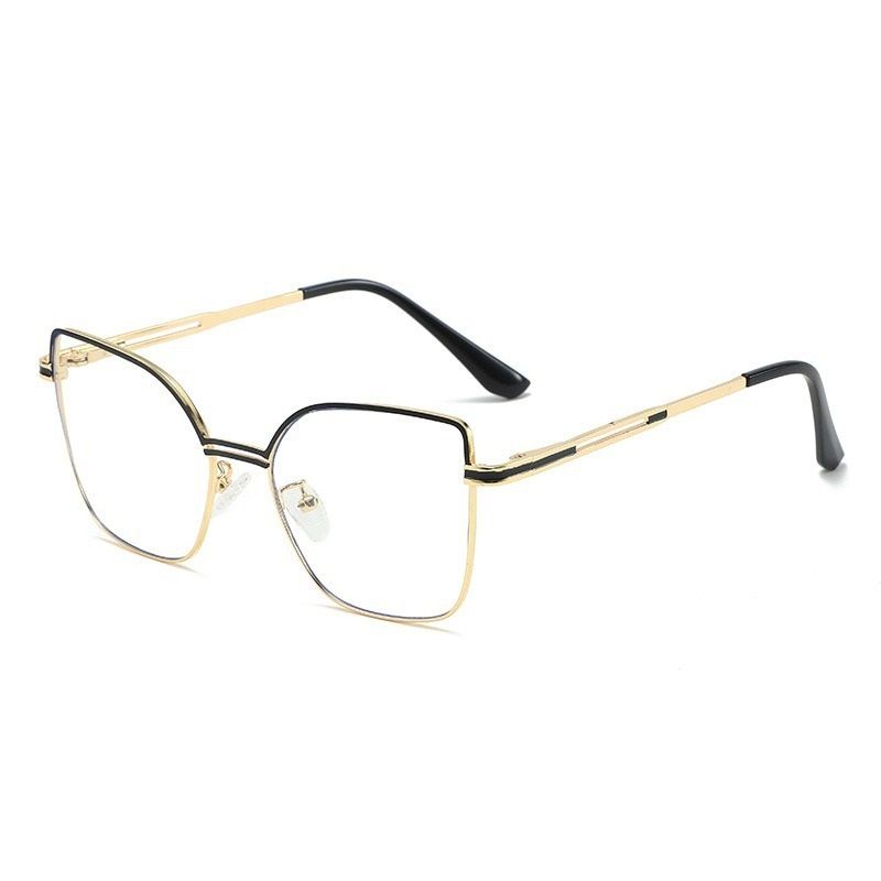 6975 Fashionable New Box Photochromic Anti Blue Light Glasses Metal Large Frame Glasses Factory Direct Sales 1pc