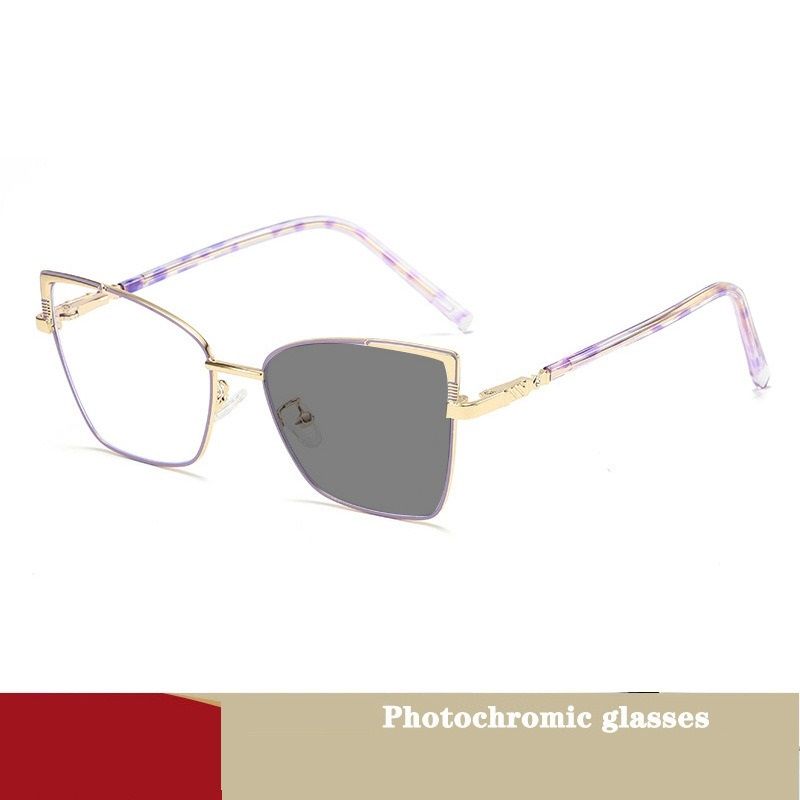 Luxury Metal Frame Optical Spectacles Eyeglasses Female Vintage Glasses Photochromic Glasses for Women Reading Glasses 1PC