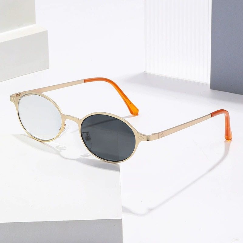High Quality Metal Eyeglasses Frame Blue Light Photochromic Glasses Change Color in sunlight Trendy Photochromic Eyewear 1PC