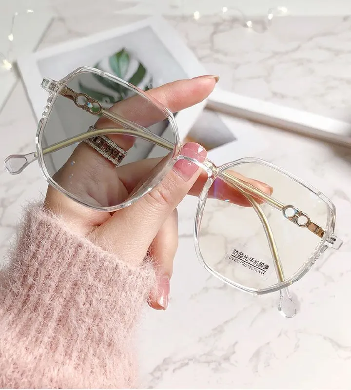 Photochromic Lens Anti Blue Light Round Brown Tawny Retro Photo Grey Lenses 2026 Computer Optical Girls Women Transition Glasses 1PC