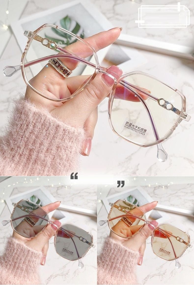 Photochromic Lens Anti Blue Light Round Brown Tawny Retro Photo Grey Lenses 2026 Computer Optical Girls Women Transition Glasses 1PC