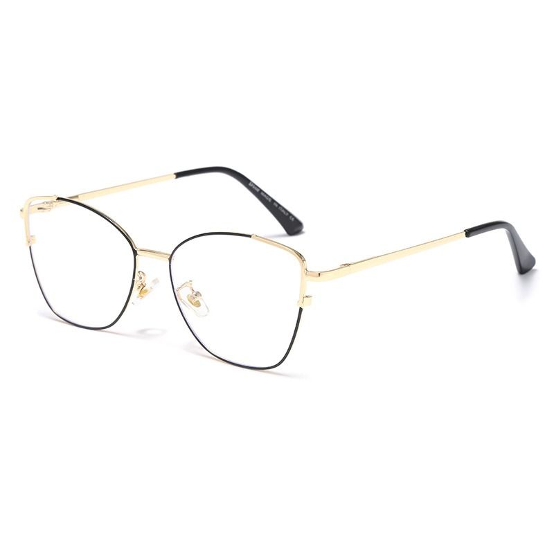 Fashion Cartoon Diamond Face Shape Square Full-Rim Metal Anti-Blue Light Blocking Photochromic Eyeglasses Frames for Men Women 1pc