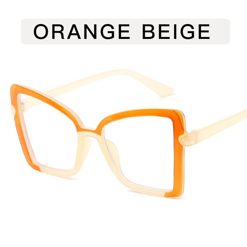 Unisex New Fashion Color-Block Butterfly Frame Cat Eye Sunglasses Colorful Blue Light Blocking UV400 Protection Durable Full Rim 1PC