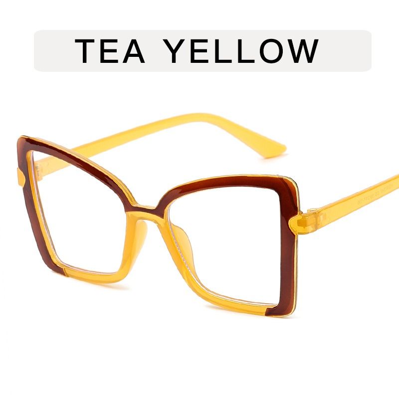 Unisex New Fashion Color-Block Butterfly Frame Cat Eye Sunglasses Colorful Blue Light Blocking UV400 Protection Durable Full Rim 1PC