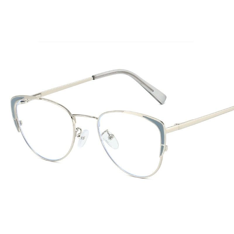 148 Luxury Cat Eye Women's Eyeglass Frame Fashion Metal Cateye Clear Lenses Glasses Vintage Transparent Optical Spectacle 1PC