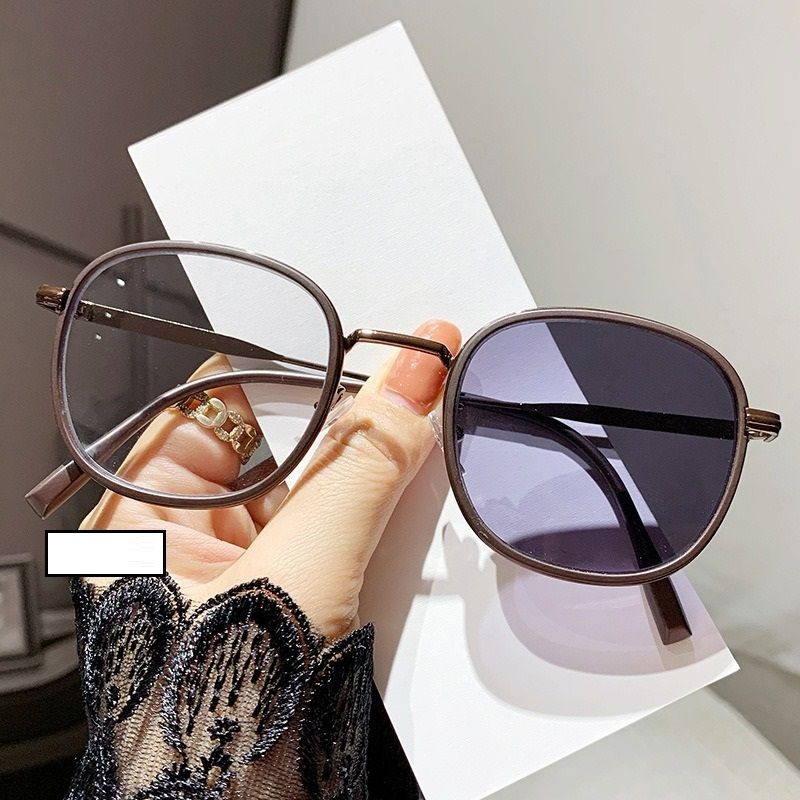 Photochromic Lens Anti Blue Light Round Brown Tawny Retro Photo Grey Lenses 2026 Computer Optical Girls Women 2026 Glasses 1PC