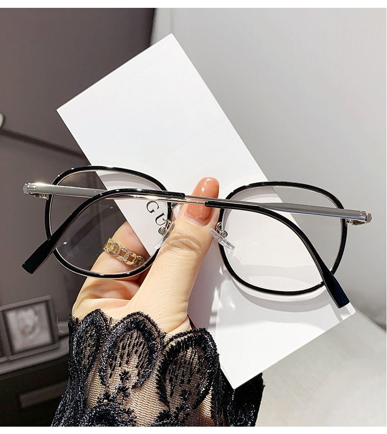 Photochromic Lens Anti Blue Light Round Brown Tawny Retro Photo Grey Lenses 2026 Computer Optical Girls Women 2026 Glasses 1PC
