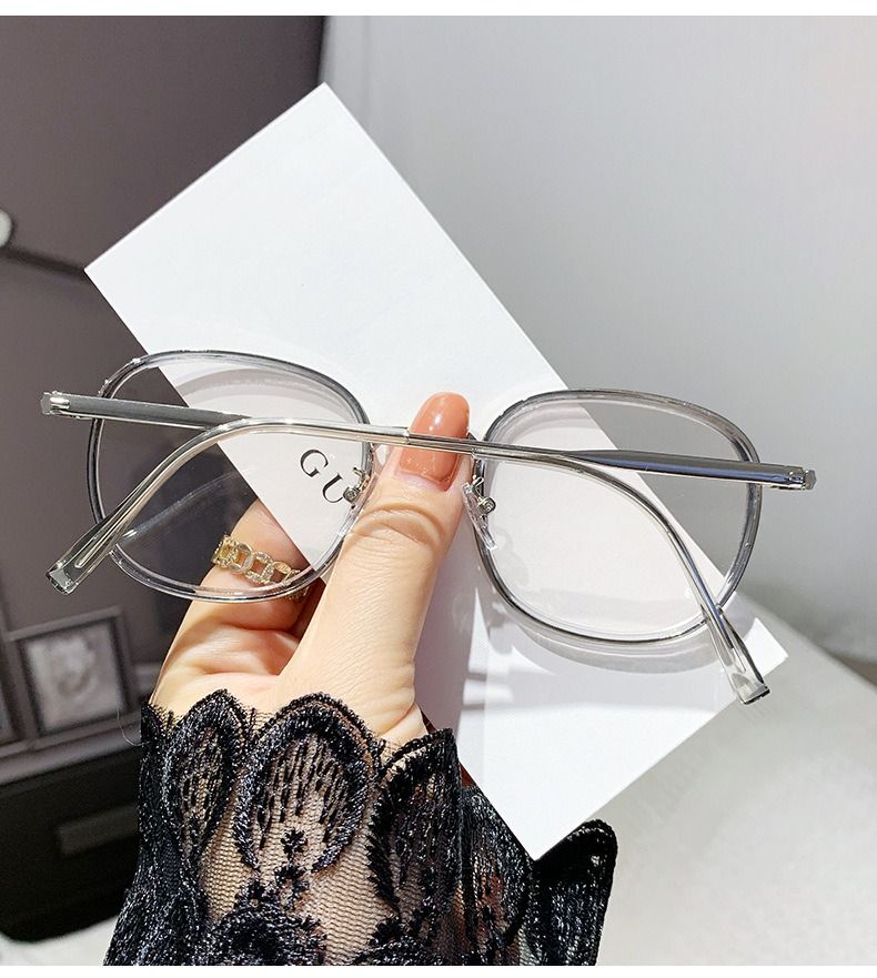 Photochromic Lens Anti Blue Light Round Brown Tawny Retro Photo Grey Lenses 2026 Computer Optical Girls Women 2026 Glasses 1PC