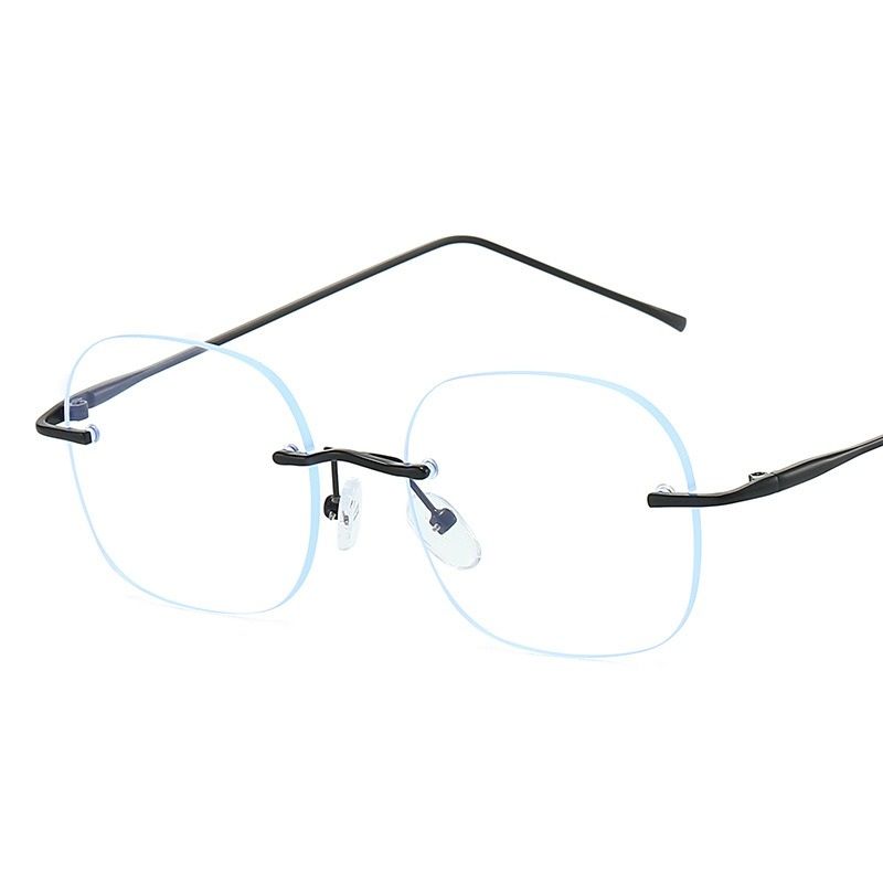 2026 Popular Women Chic Rimless Glasses Women Eyeglasses Frames Blue Light Blocking Clear Lens Non-prescription Reading Eyewear 1PC