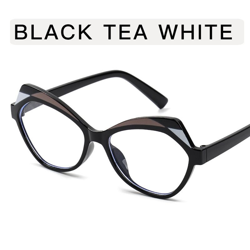 Vintage Polygon Patchwork Anti-blue Light Eyeglasses for Women 2026 New Fashion Clear Lens Glasses Frame Ladies Computer Eyewear 1PC